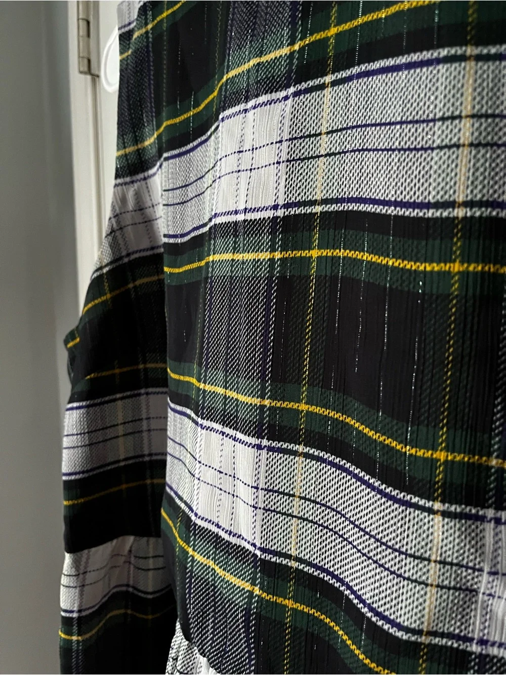J. Crew Sleeveless Peplum Top in Gilded Highland Tartan Plaid